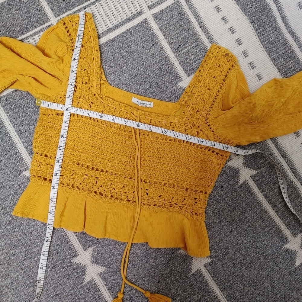Aeo boho crochet cropped top S - Picture 11 of 11